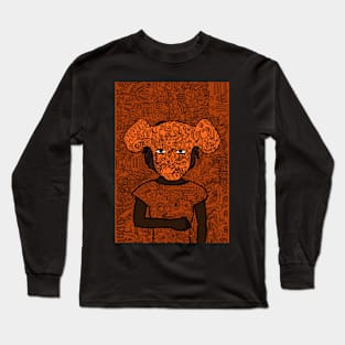 FemaleMask NFT with DoodleEye Color and DarkSkin Color - Unnamed Long Sleeve T-Shirt